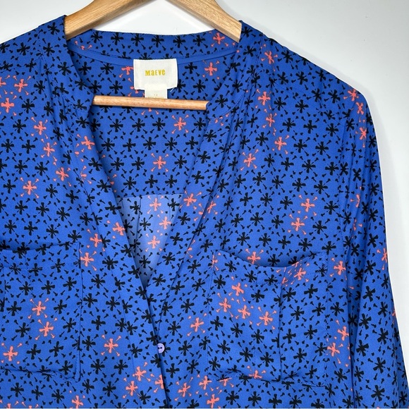 Maeve Anthropologie Eva Wrap Blouse Size 12 - Picture 3 of 11